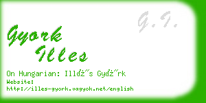 gyork illes business card